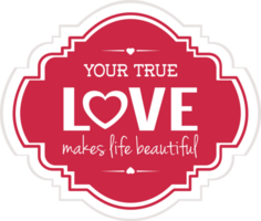 Love label vector