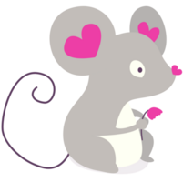 Cute love mice vector