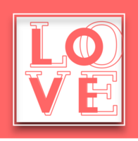 Love typography vector