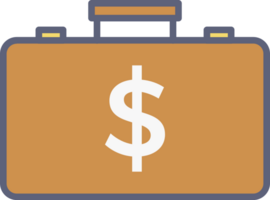 Money suitcase vector