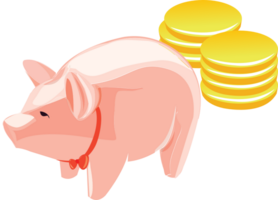 Money piggy bank vector