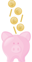 cerdito banco ahorro vector