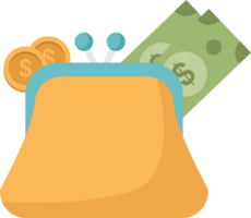 Money in purse vector