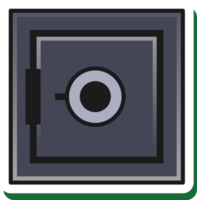 Bank icon safety box vector