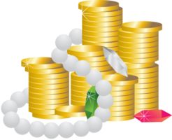 Stack of money and jewelery vector