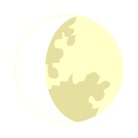 Moon waxing gibbous vector