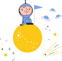 Astronaut on the moon vector