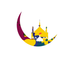 Ramadan crescent moon vector