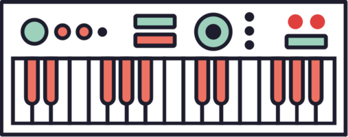 teclado de música midi vector