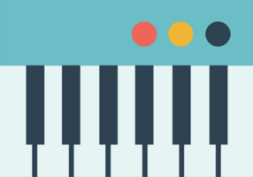 musica mid piano vector