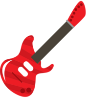 Cute music icon electric guitar vector