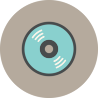 icono de círculo de música cd vector