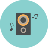 Music circle icon speaker vector