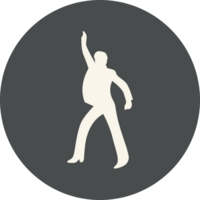 Music circle icon dance vector