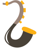 Cute music icon saxophone vector