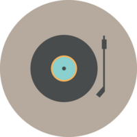 disco de vinilo de icono de círculo de música vector