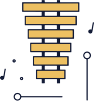 instrumentos musicales xelófono vector