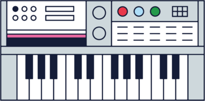 Music instruments keyboard piano vector