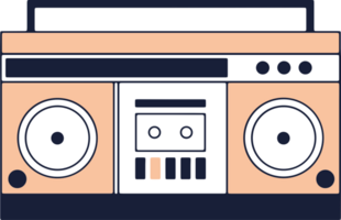 Music equipment radio cassette vector