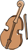 Hand drawn music instrument violin vector