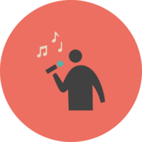 Music flat icon sing vector