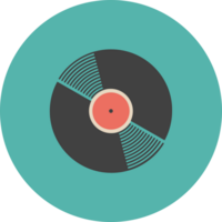 Music flat icon vinyl record vector