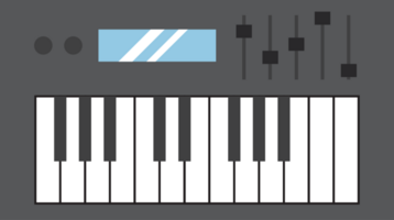 Music instrument midi piano vector