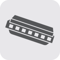 Music instrument icon harmonica vector