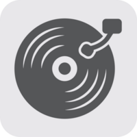 icono de instrumento musical disco de vinilo vector