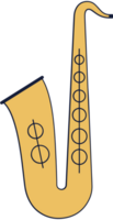 Music instrument saxophone vector
