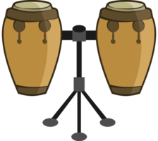 Percussion instrument conga with stand vector