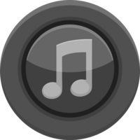 Music button vector