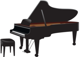 Music instrument grand piano vector