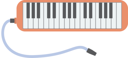 Wind music instrument melodica vector