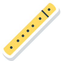 Music instrument icon flute vector