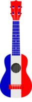 Ukulele flag theme france vector