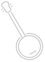Linear music instrument banjo vector