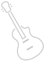 Linear music instrument guitar vector