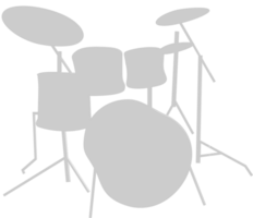 Music instrument drum set vector