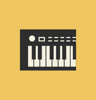 instrumento musical teclado midi vector