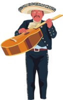 Mariachi player guitar vector