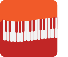 Music icon piano vector