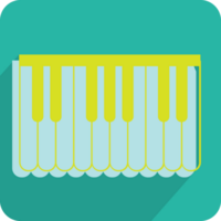 Music icon piano vector