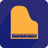 Music icon piano vector