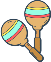 Music instrument maracas vector