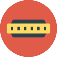 Music icon harmonica vector