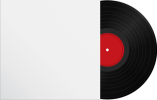 Vinyl record disc with cover vector