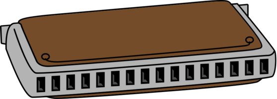 Music instrument harmonica vector