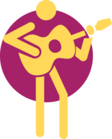 icono músico guitarrista vector