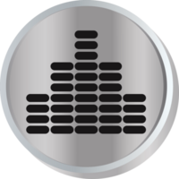 Sound bar silver button vector